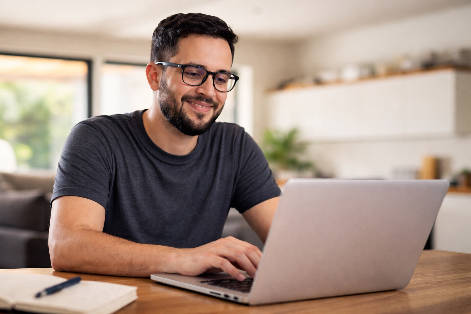 Professional studying for IT certification